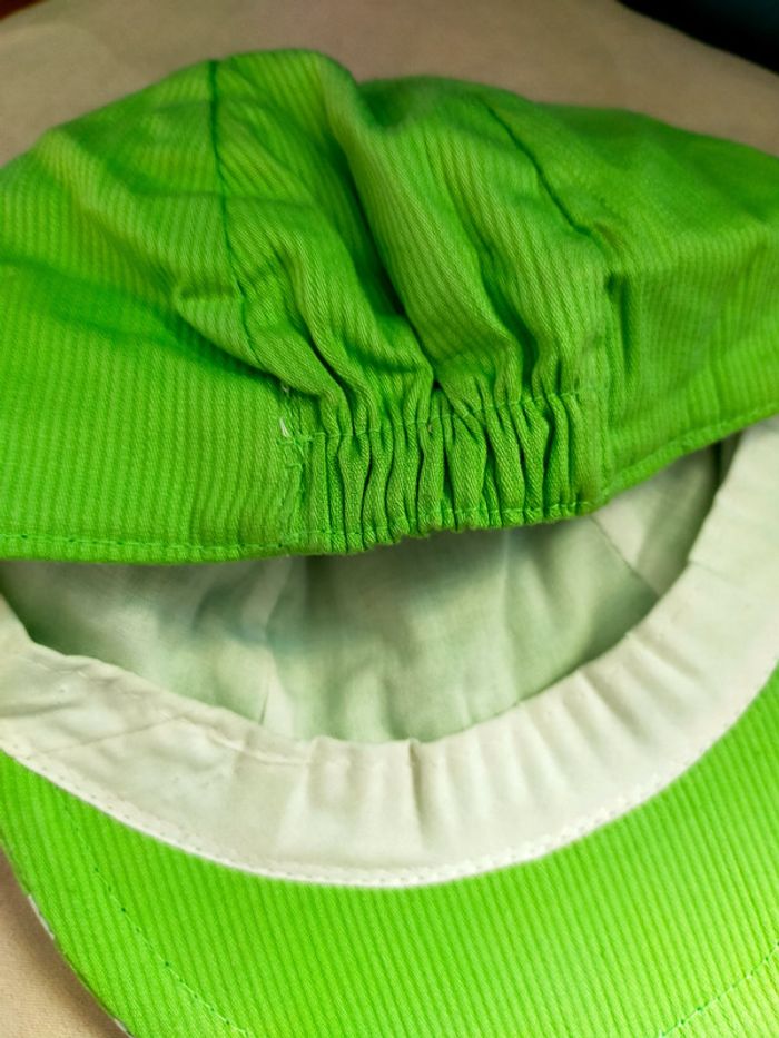 Casquette verte Petite fleur – Taille 49 cm – 100 % coton - photo numéro 3