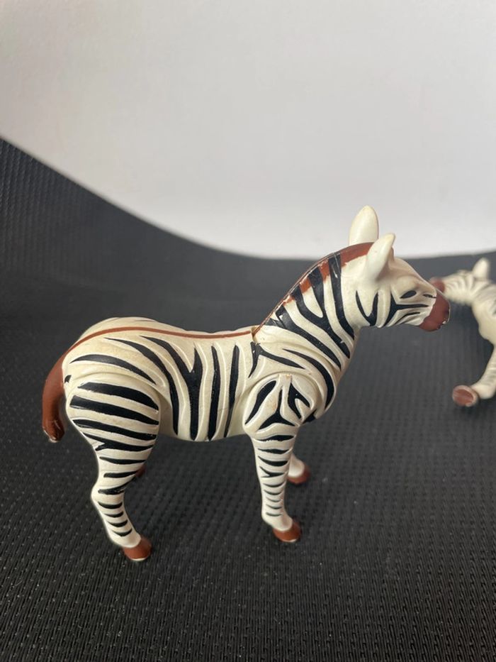 Playmobil lot 2 figurines zèbres adultes animaux sauvages zoo arche de Noé - photo numéro 5