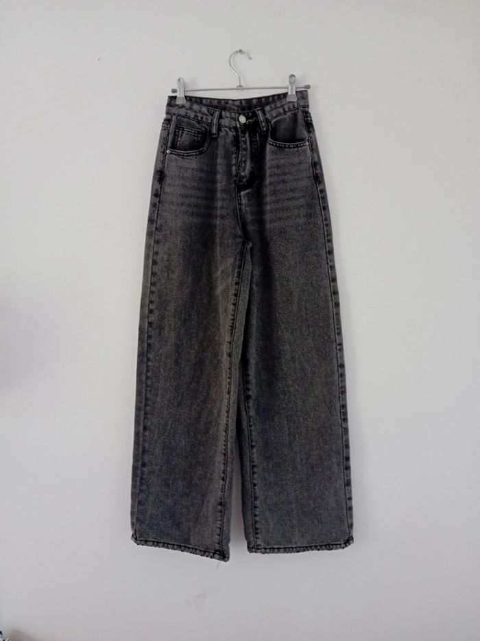 Jeans taille 32 taille haute jambe large - photo numéro 2