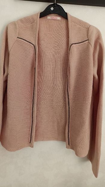 Veste gilet rose pâle taille S, camaïeu