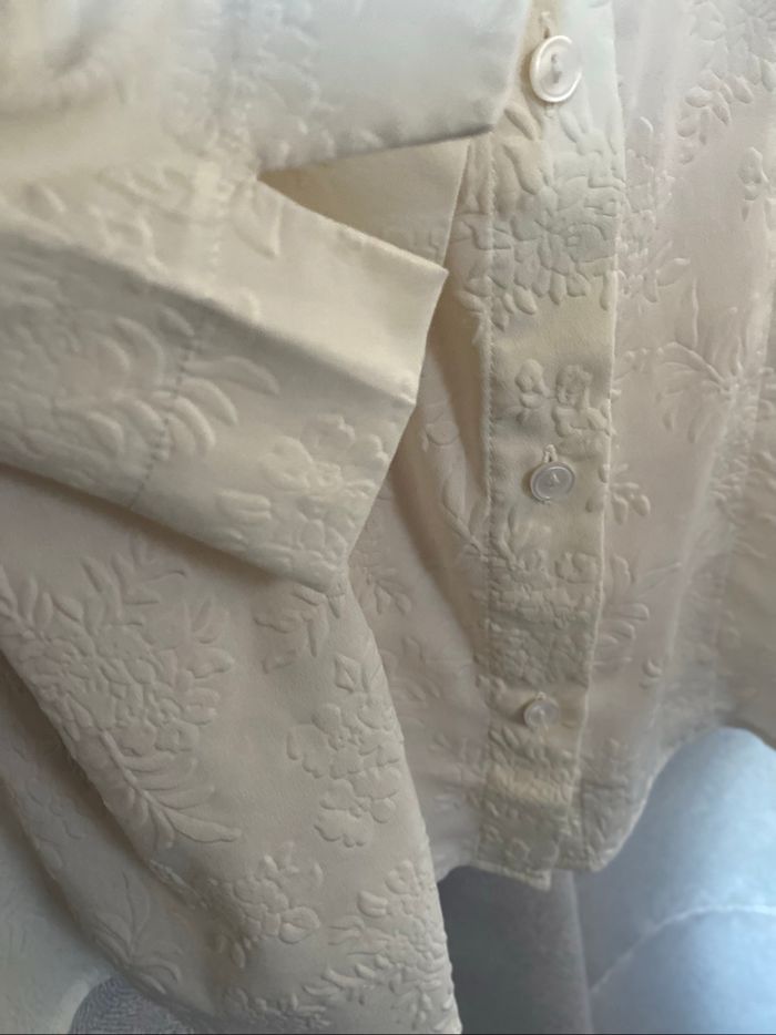 Joli chemisier fleuri crème 42 Bleu bonheur - photo numéro 2