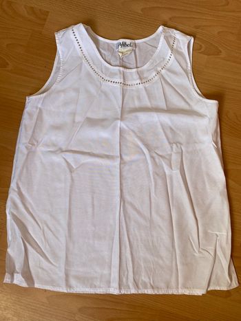 Joli caraco/débardeur blanc Afibel T. 44 femme TBE