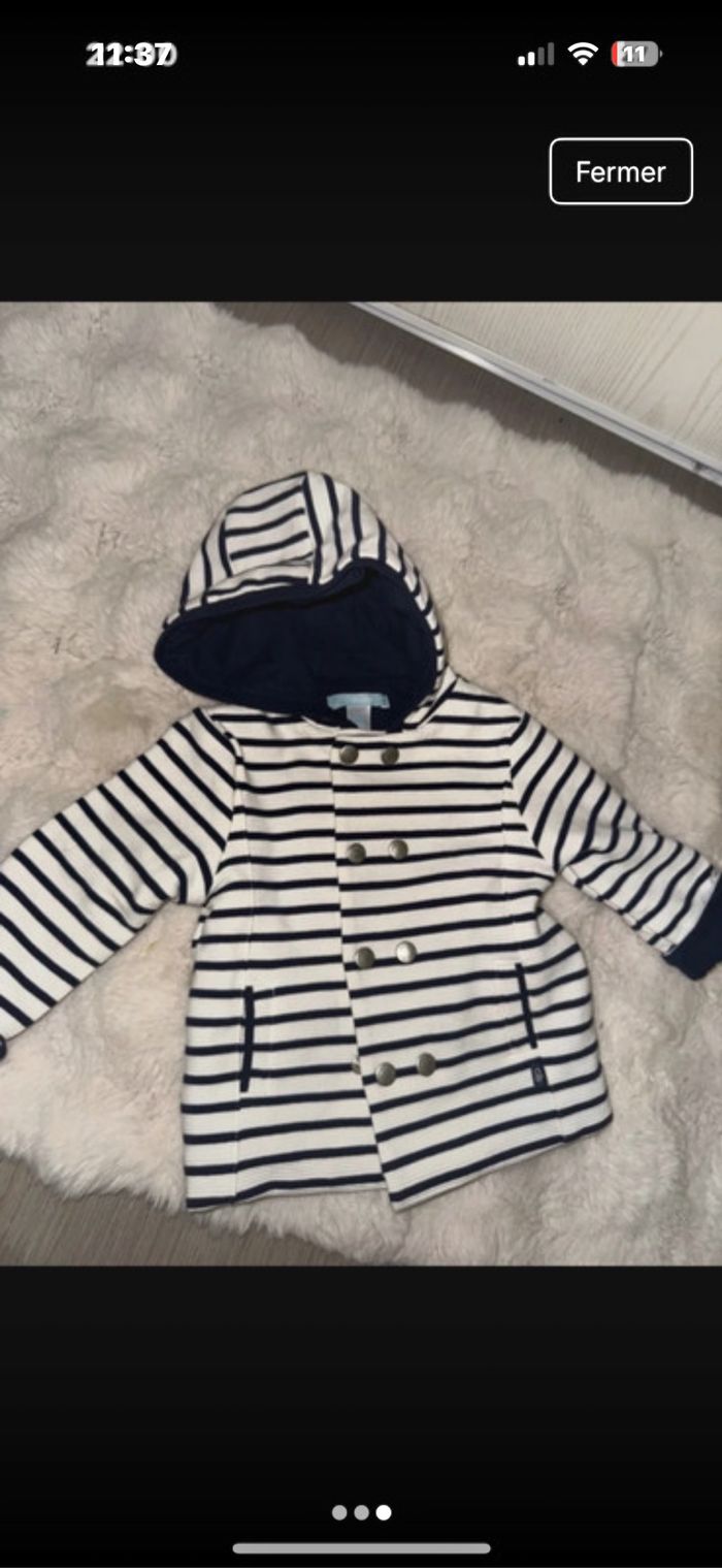 Veste  gilet à capuche obaibi 6 mois