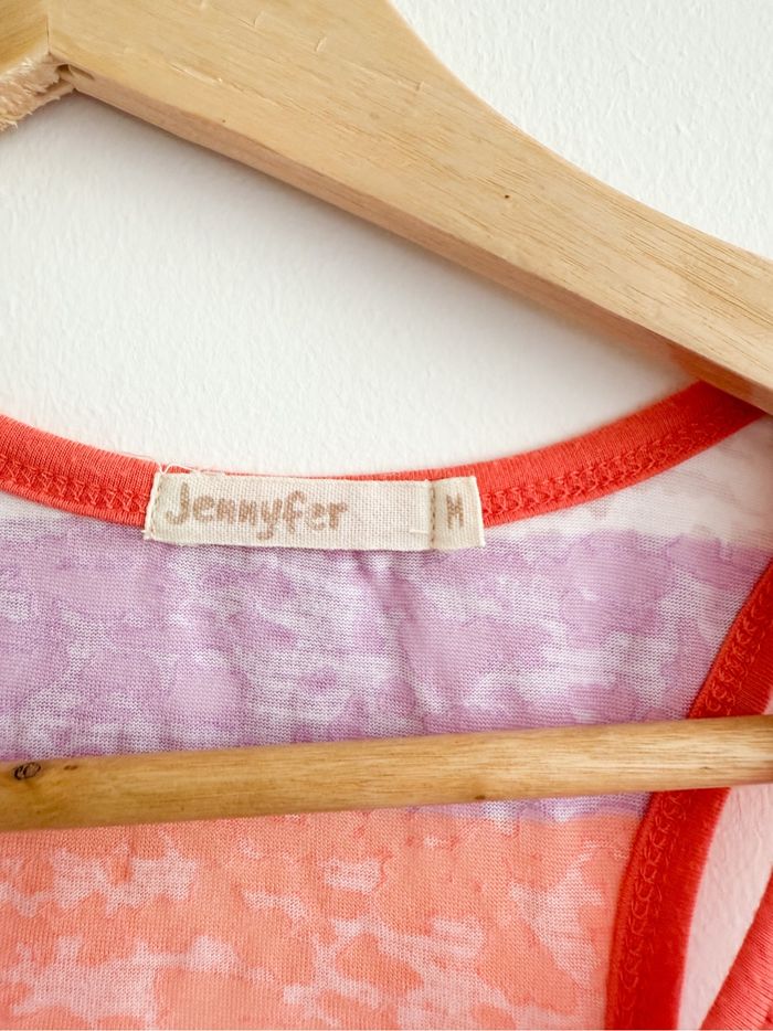 Débardeur à rayure mauve blanc orange taille 38 M Jennyfer - photo numéro 3