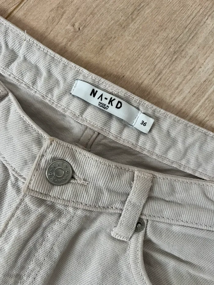 Pantalon droit crème NAKD - photo numéro 2