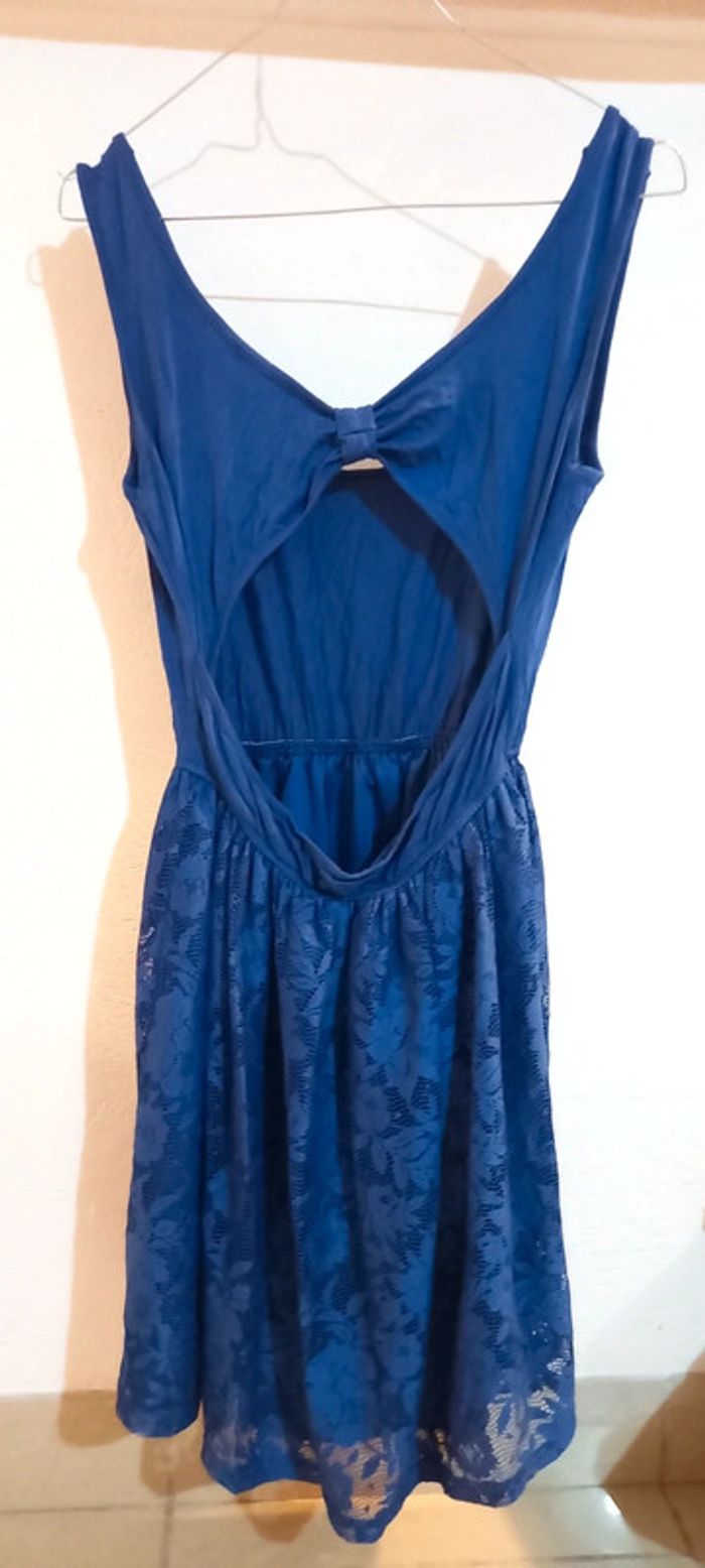 Robe bleu Jennifer dos nu M - photo numéro 2