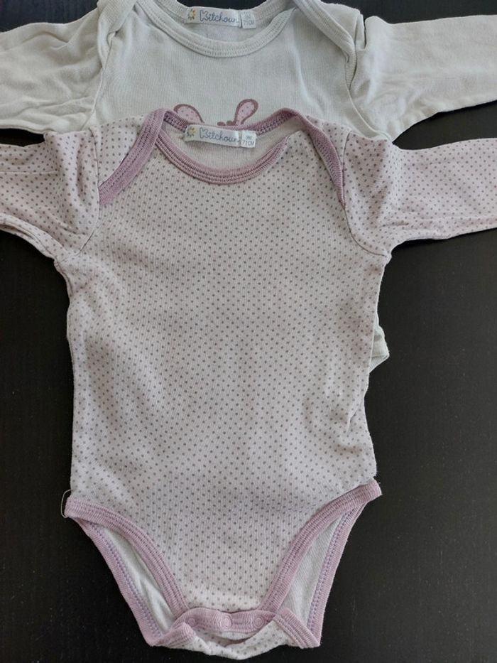 Lot de 4 bodies manches longues 👧 Kitchoun 9mois 💯% coton - photo numéro 10
