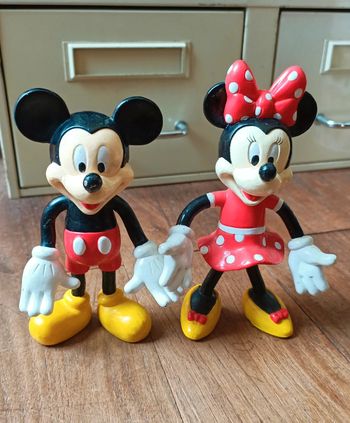Figurines minnie mickey flexibles