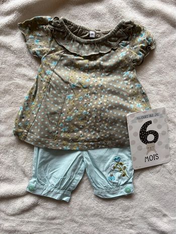Ensemble kaki bleu