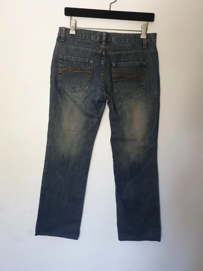 Jean large droit bleu brut A1280 - photo numéro 3
