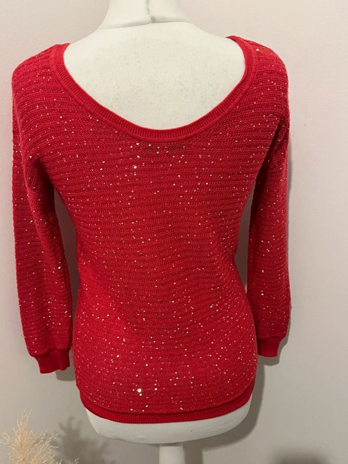 Pull rouge à sequins Sandro S - photo numéro 5