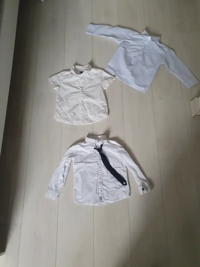 Chemises blanches 3ans