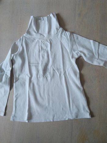 Sous-pull blanc Paris 6 ans
