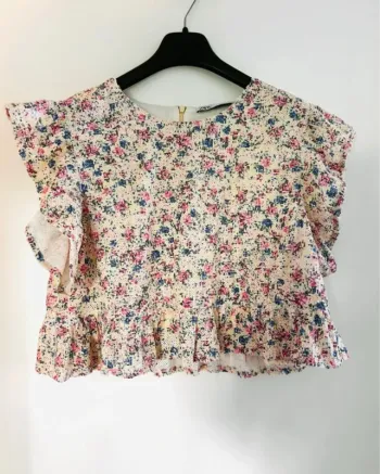 Top Zara taille L peplum liberty