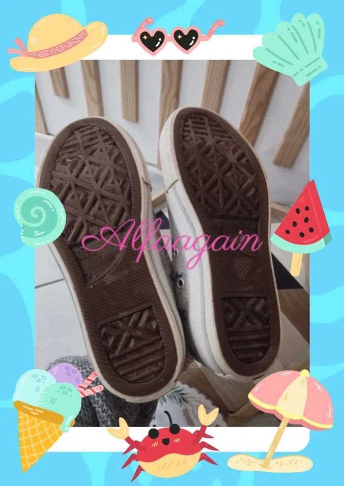 Baskets converse all star argentées 31 - photo numéro 9