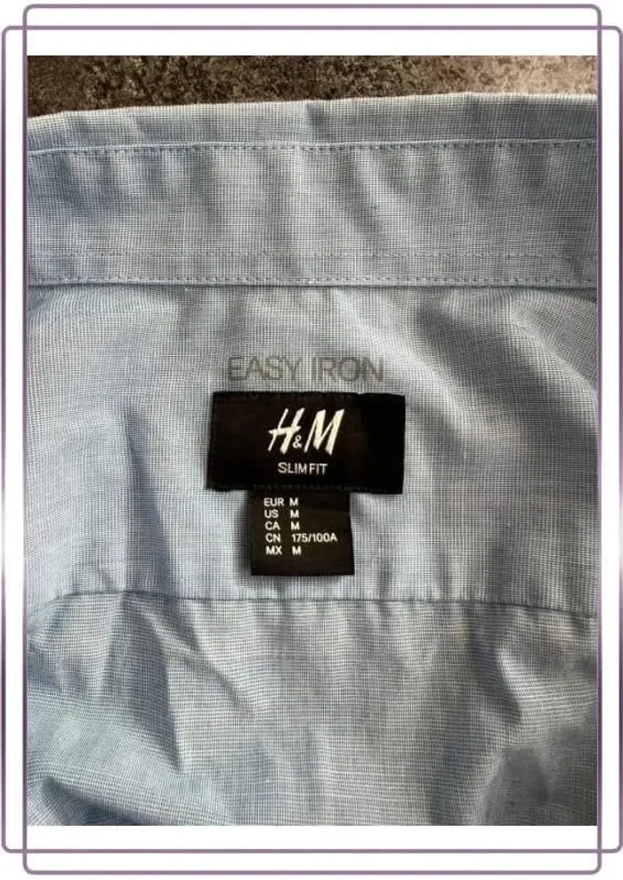Chemise bleue slimfit homme H&M M - Men shirt - Herrenhemd - Camicia uomo - photo numéro 4