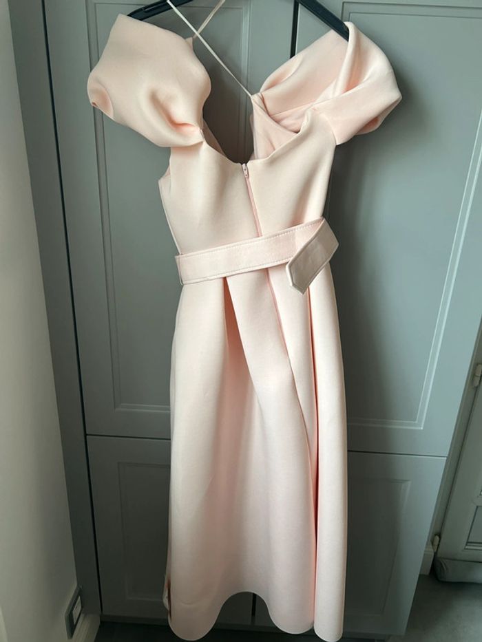 Robe chic demoiselle d’honneur cérémonie rose clair asos - photo numéro 3