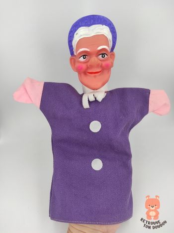 Marionnette Grand-mère Caoutchouc Vintage Puppet Show