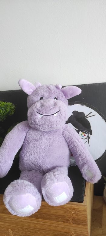 Peluche dragon zeeman Violet Lila scratch  dent vache Doudou Vampire Hippopotame