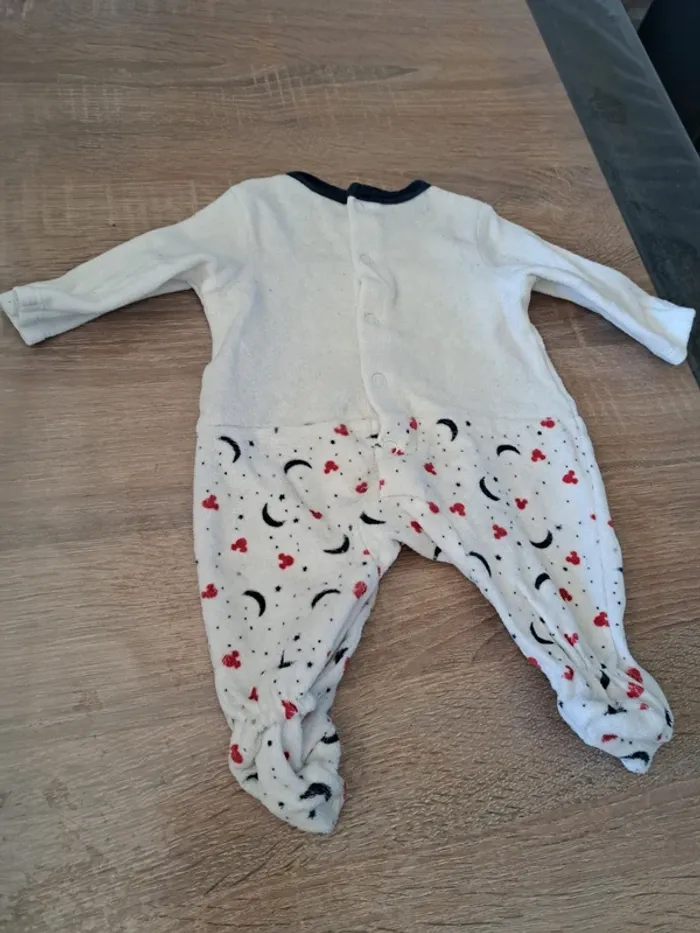 Pyjama grenouillère Mickey naissance - 50 cm - photo numéro 2