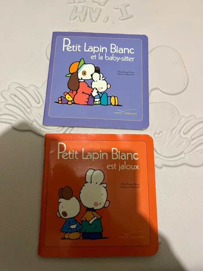 Lot de 2 livres : petit lapin blanc