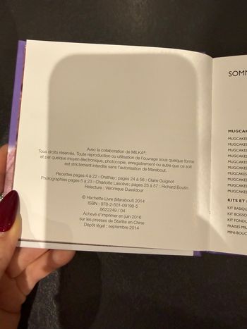 Livre mini mugcake Milka