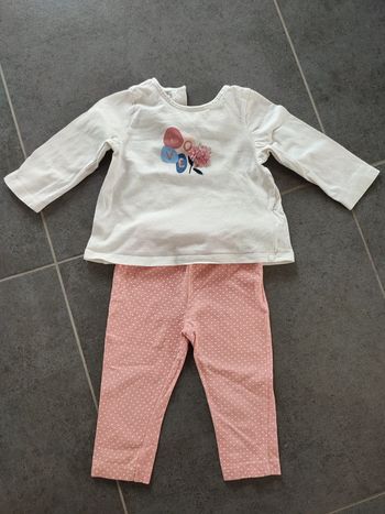 Ensemble legging + t-shirt manches longues 9 mois