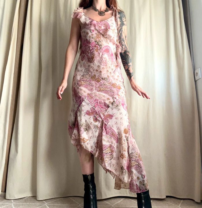 Sublime robe féerique asymétrique volants Coquette Fairycore vintage y2k - Taille S - photo numéro 6