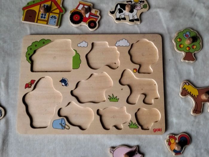 Puzzle en bois thème la ferme - photo numéro 3