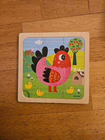 Puzzle Poule en bois