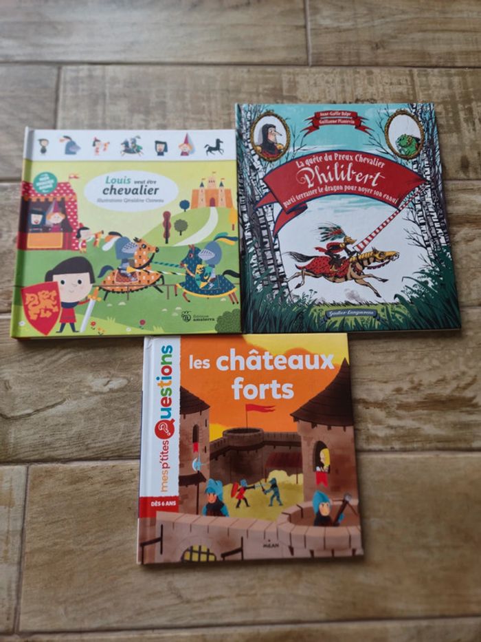 Lot de 3 livres Chevalier et châteaux forts