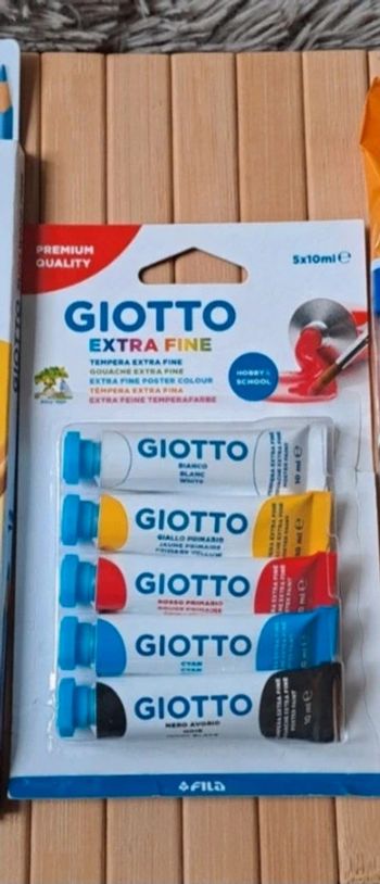 Giotto 5 Tubes gouache couleurs primaires