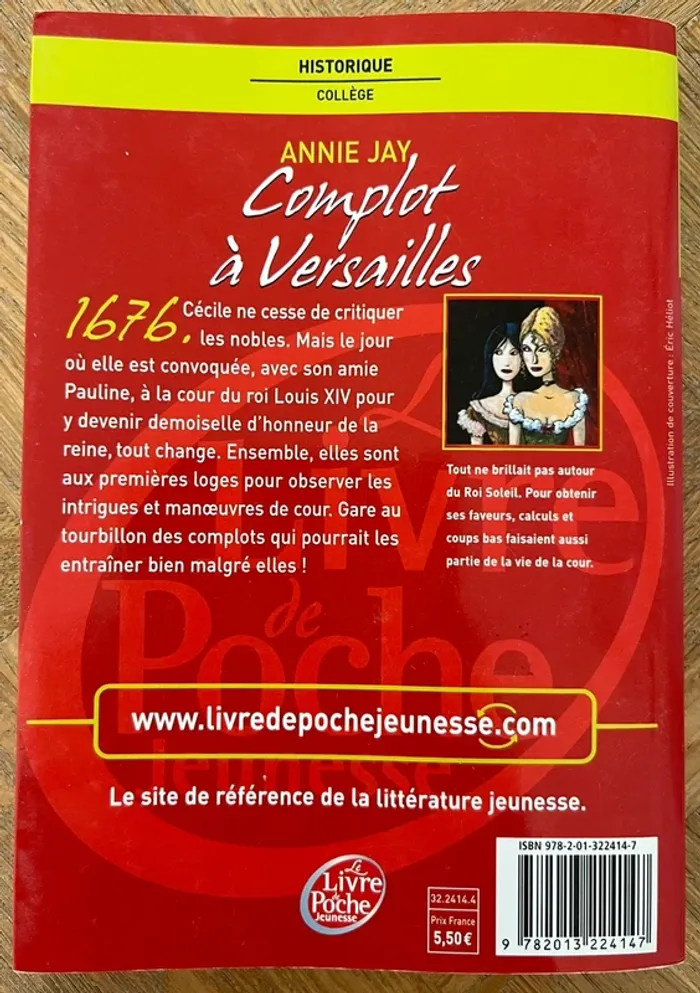 Roman jeunesse Complot à Versailles - photo numéro 2