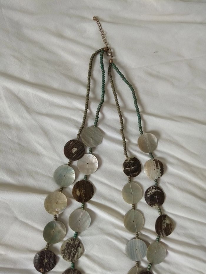 Collier vert, double, long - photo numéro 3