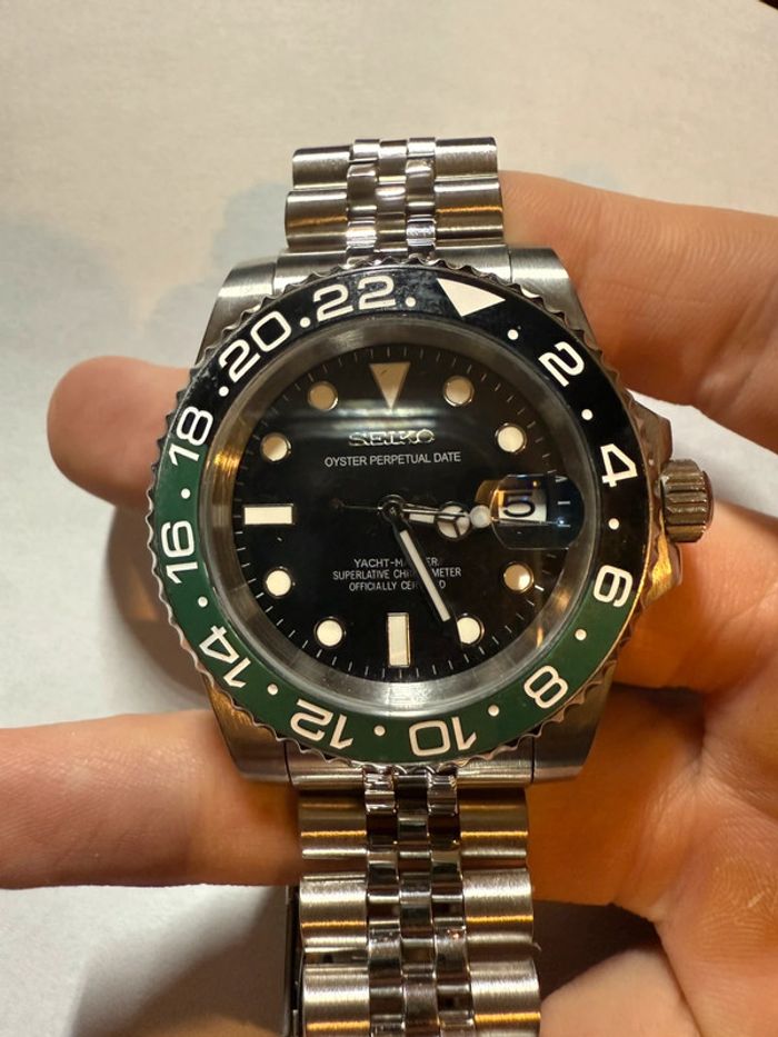 Montre seiko mod jubilee pepsi Green sprite - photo numéro 5