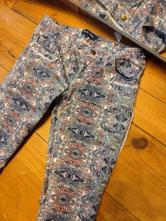 Jean skinny April May 27 US bleu et motif 5 poches neuf - photo numéro 2