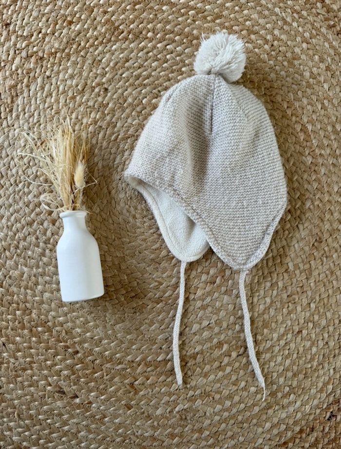 Bonnet cache oreilles beige - mixte - taille 47 - photo numéro 2