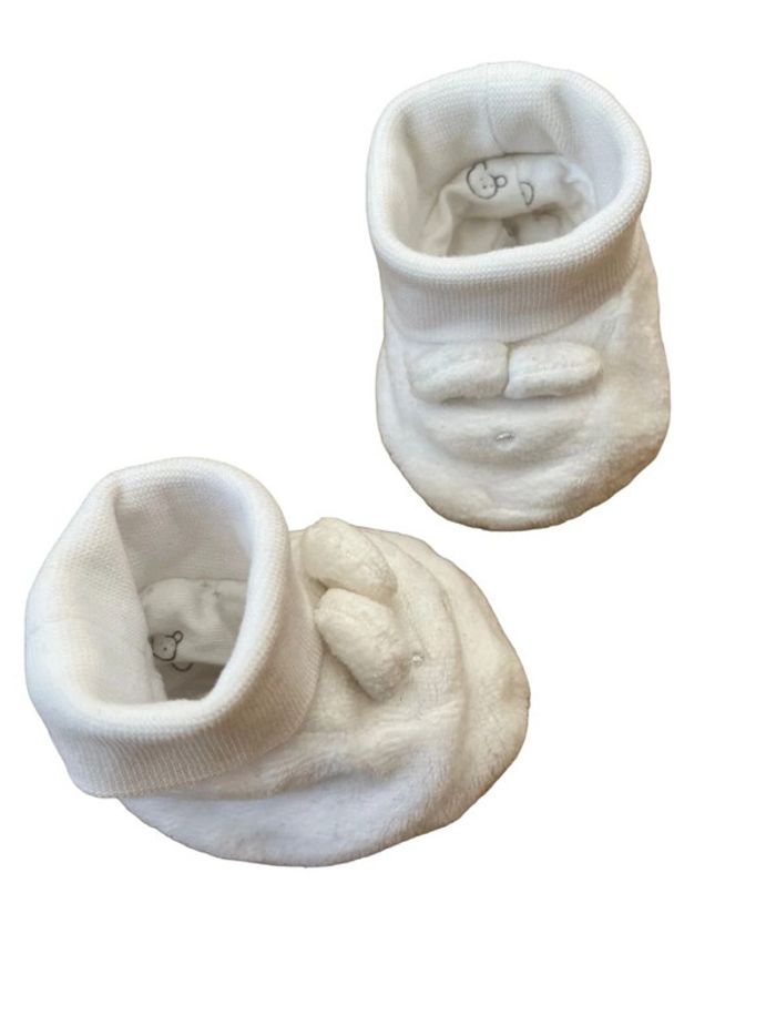 Chaussons naissance bébé blancs à oreilles - Absorba 0/1 mois - photo numéro 2