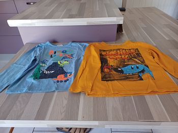 2 tee shirts manches longues garçons Taille 6 ans