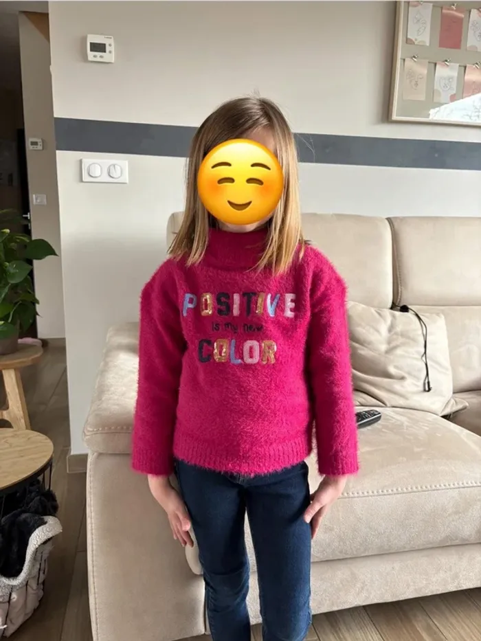 Pull col roulé Lili marelle 6 ans