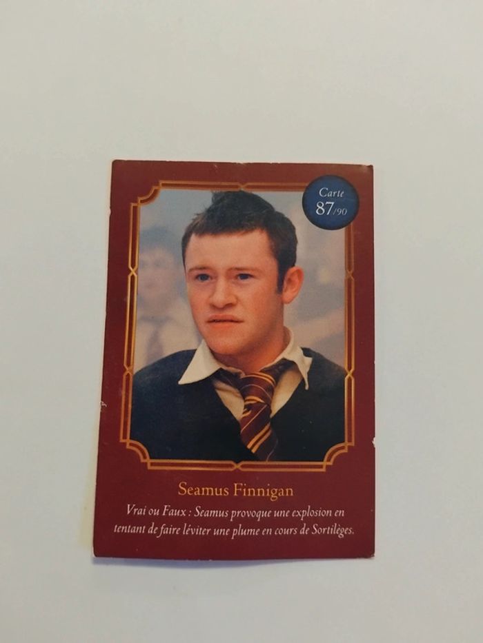 🃏 Carte Harry Potter (Auchan) - Wizarding World - Seamus Finnigan 87/90