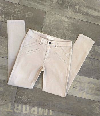 Pantalon skinny beige crème - Cache Cache • Fausses poches sur l'avant • 2 poches à l'arrière • Mati