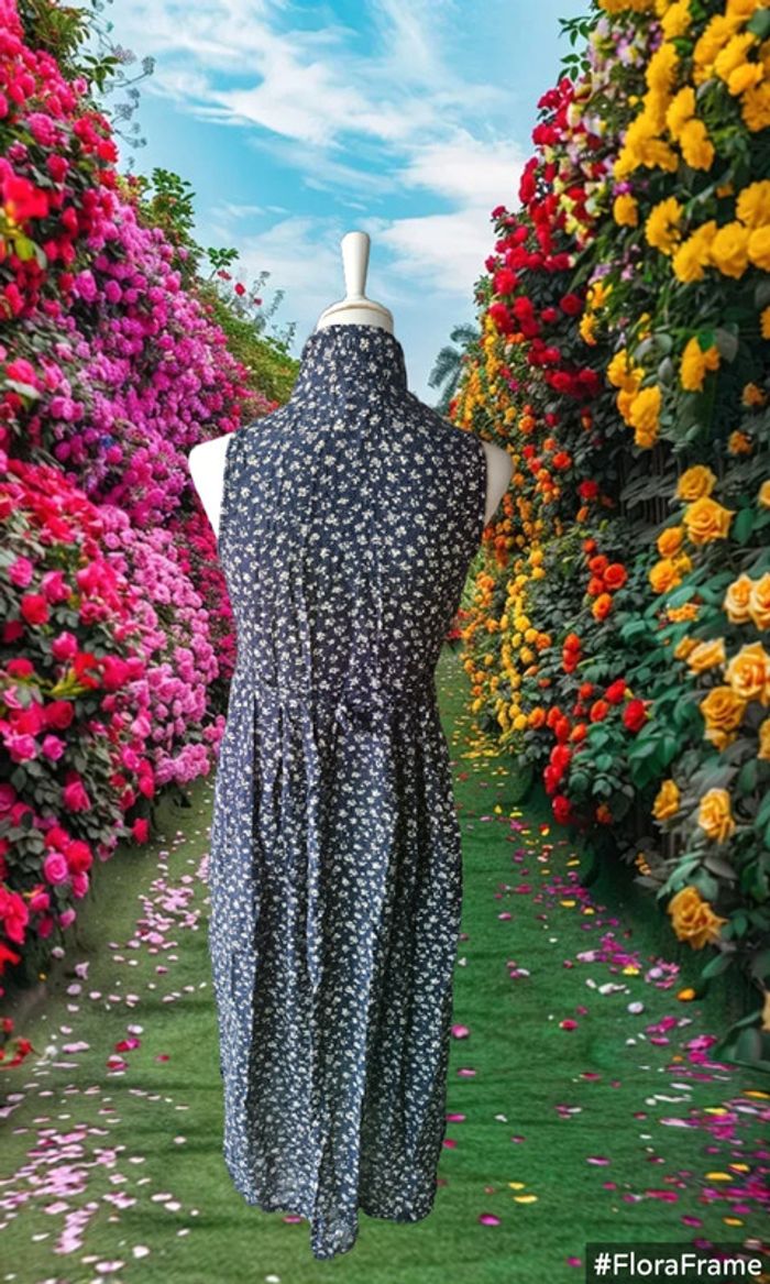 Robe longue chemise avec petites fleurs, Ma vie, taille M - photo numéro 5
