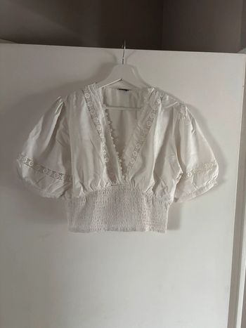 Crop top blanc Pimkie