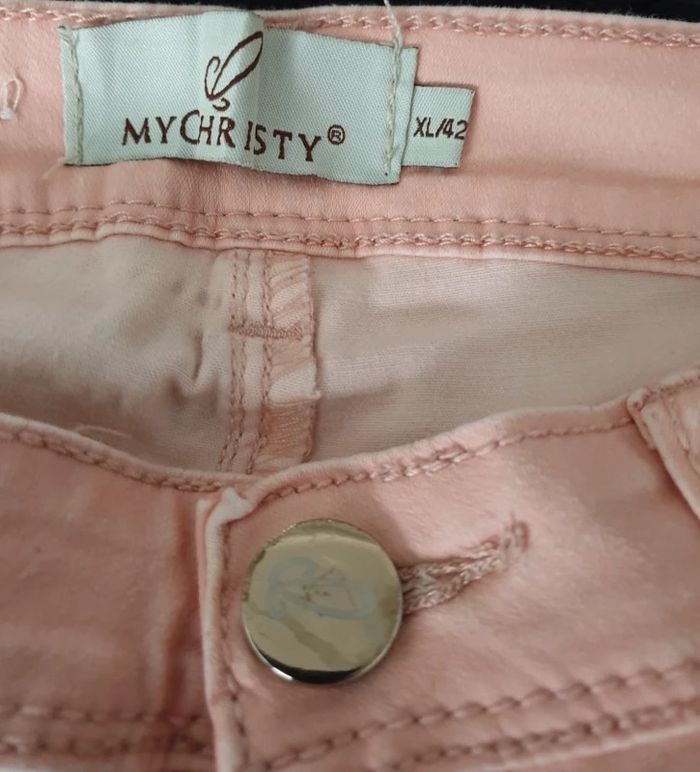 Pantalon slim saumon Taille 42 - photo numéro 2
