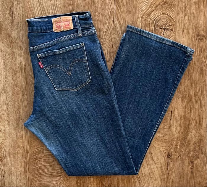 Jean/pantalon bleu Levi's 515 Bootcut/flare/évasé, femme, taille : W 31 (40 taille française) - photo numéro 2