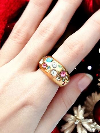 bague jonc en plaqué or vintage taille 55