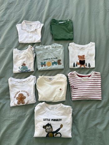 👕 Lot de 9 hauts garçon - 12/18 mois (80-86cm)
