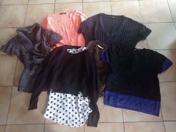 Lot de 6 pulls T. 38/40 (Etam, Cache Cache)