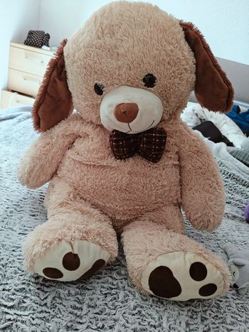 Gros chien en peluche